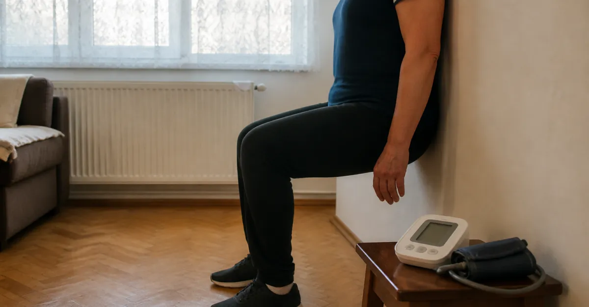 Genuflexiunile la perete făcute o dată pe săptămână au păstrat o parte din scăderea tensiunii obținută în prima lună